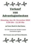 Verkauf von Adventsgestecken