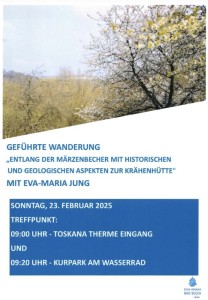 Geführte Wanderung entlang der Märzenbecher mit historischen und geologischen Aspekten zur Krähenhütte