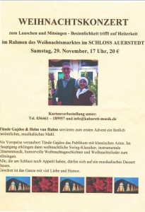 Weihnachtskonzert Auerstedt