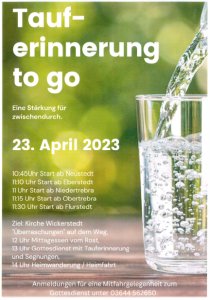 Tauferinnerung to go am 23.04.2023